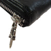 CHROME HEARTS クロムハーツ（原本無） REC F ZIP フルゼロ ピラミッド スタッズ ラウンドジップ レザー 長財布 ブラック系 シルバー系【中古】