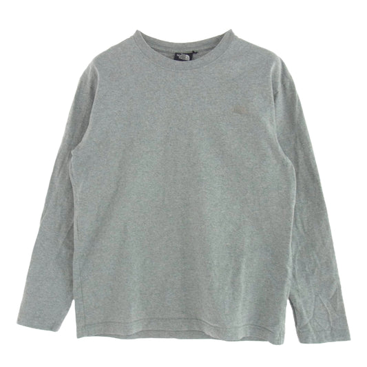 THE NORTH FACE ノースフェイス NT82037 L/S NUPTSE COTTON TEE ロングスリーブ ヌプシ コットン Tシャツ グレー系 S【中古】