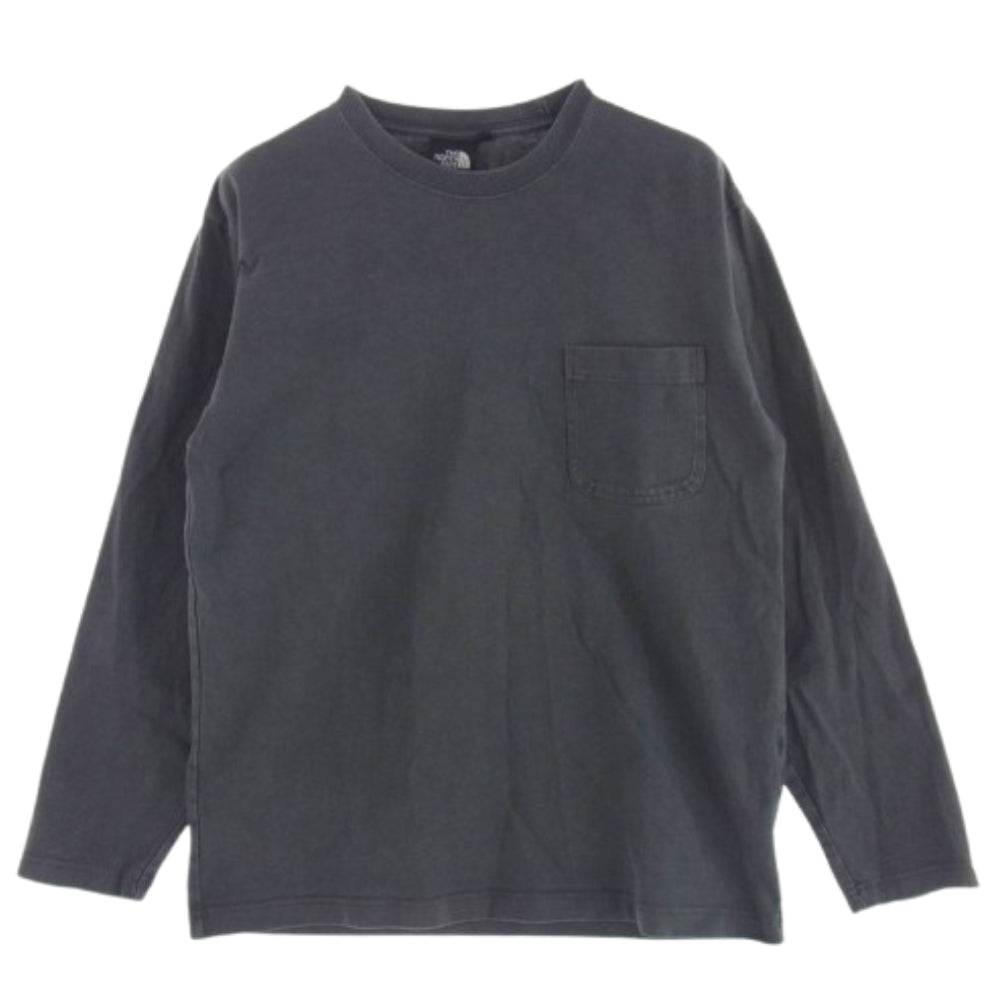 THE NORTH FACE ノースフェイス NT32007 L/S Heavy Cotton Tee ロングスリーブ ヘビー コットン Tシャツ グレー系 S【中古】