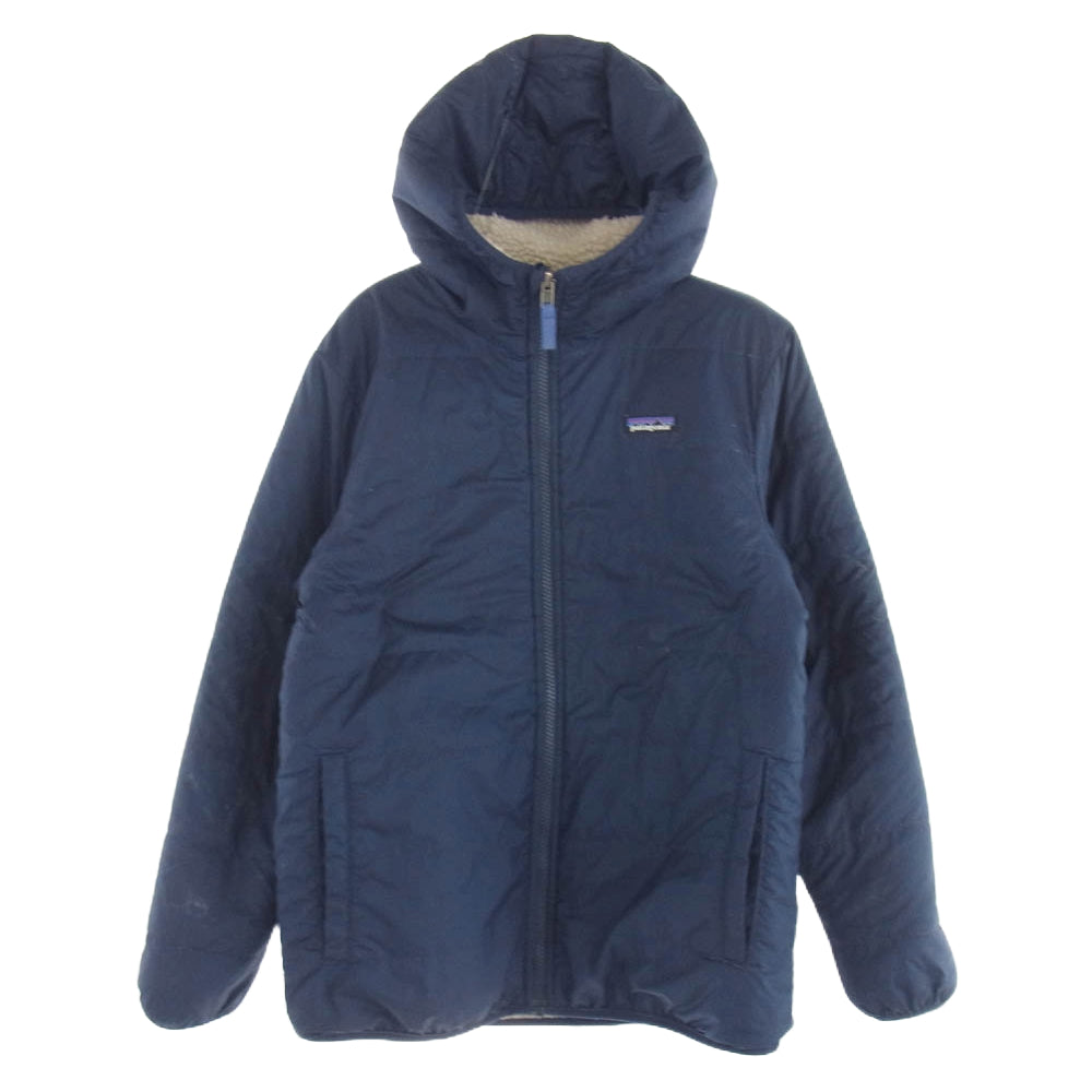 patagonia パタゴニア 20AW 68095 20年製 Ks R ready Freddy Hoody キッズ 子供用 リバーシブル フーディ フリース ジャケット ベージュ系 XL【中古】