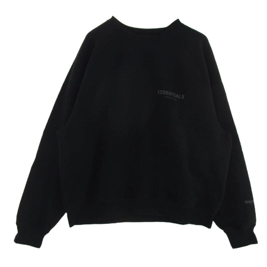 FEAR OF GOD フィアオブゴッド ESSENTIALS エッセンシャルズ PULLOVER CREWNECK Stretch Limo プルオーバー クルーネック ストレッチ リム スウェット トレーナー ブラック系 M【美品】【中古】