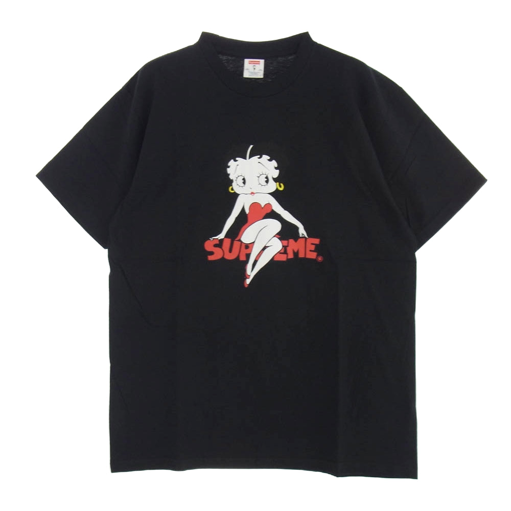 Supreme シュプリーム 16SS Betty Boop Tee ベティ ブーブ プリント Tシャツ 半袖 ブラック系 L【極上美品】【中古】
