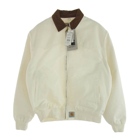 Carhartt カーハート 23SS I031522 OG Santa Fe Jacket サンタフェ ジャケット 襟コーデュロイ ジップアップ ブルゾン ホワイト系 M【新古品】【未使用】【中古】