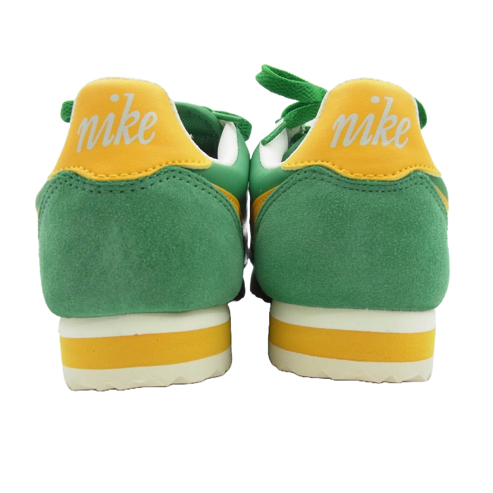 NIKE ナイキ 882258-301 Women's Classic Cortez Nylon Oregon ウィメンズ クラシック コルテッツ ナイロン スニーカー グリーン系 イエロー系 24cm【極上美品】【中古】