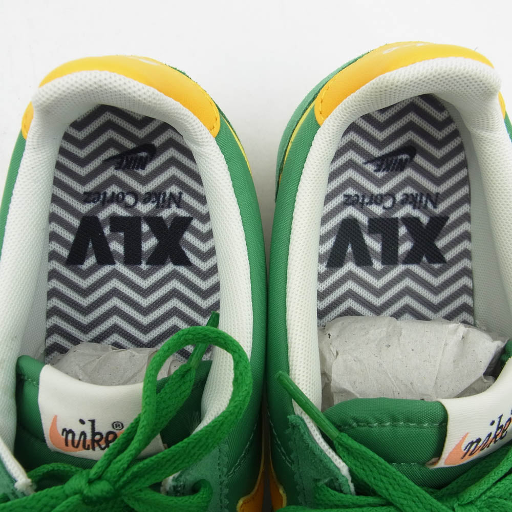 NIKE ナイキ 882258-301 Women's Classic Cortez Nylon Oregon ウィメンズ クラシック コルテッツ ナイロン スニーカー グリーン系 イエロー系 24cm【極上美品】【中古】