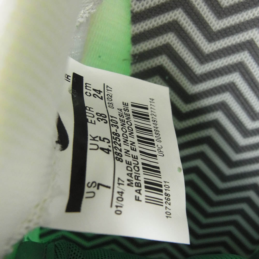 NIKE ナイキ 882258-301 Women's Classic Cortez Nylon Oregon ウィメンズ クラシック コルテッツ ナイロン スニーカー グリーン系 イエロー系 24cm【極上美品】【中古】