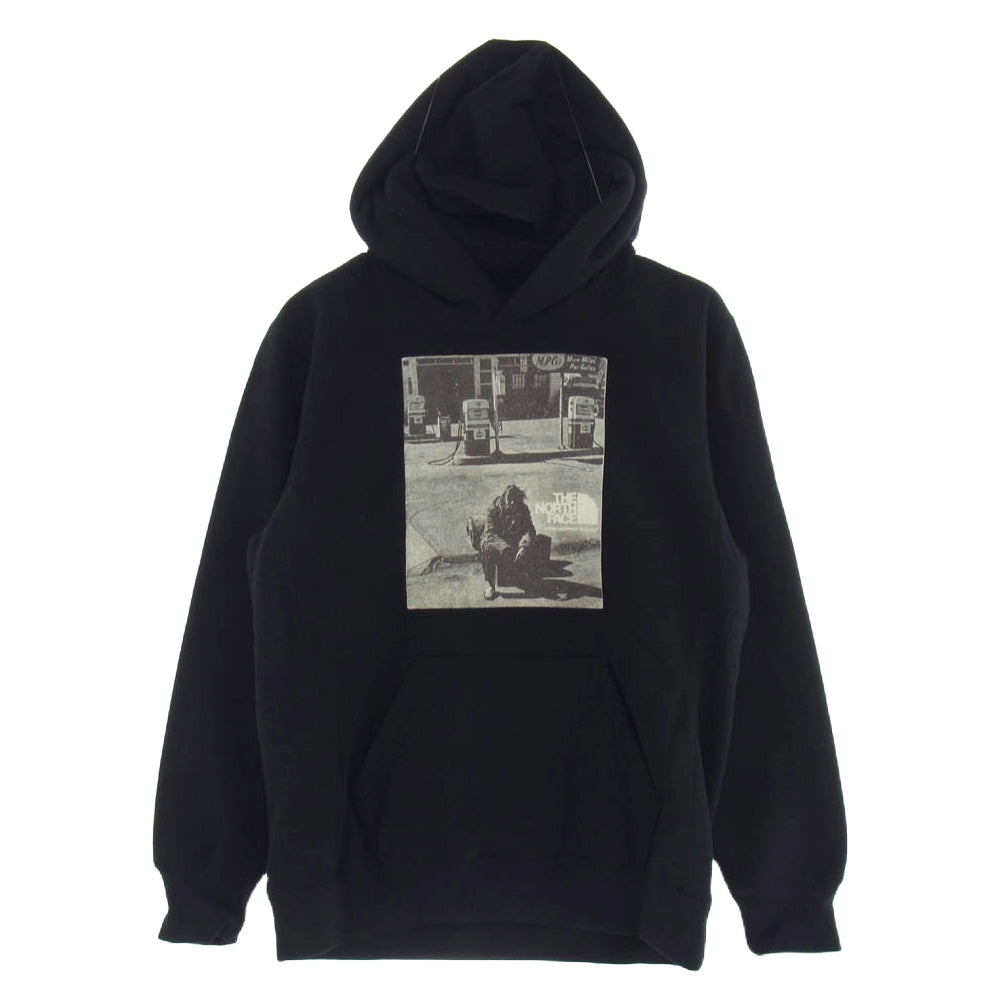 THE NORTH FACE ノースフェイス NT12063R ALTERNATIVE Hoodie プリント プルオーバー パーカー ブラック系 S【極上美品】【中古】