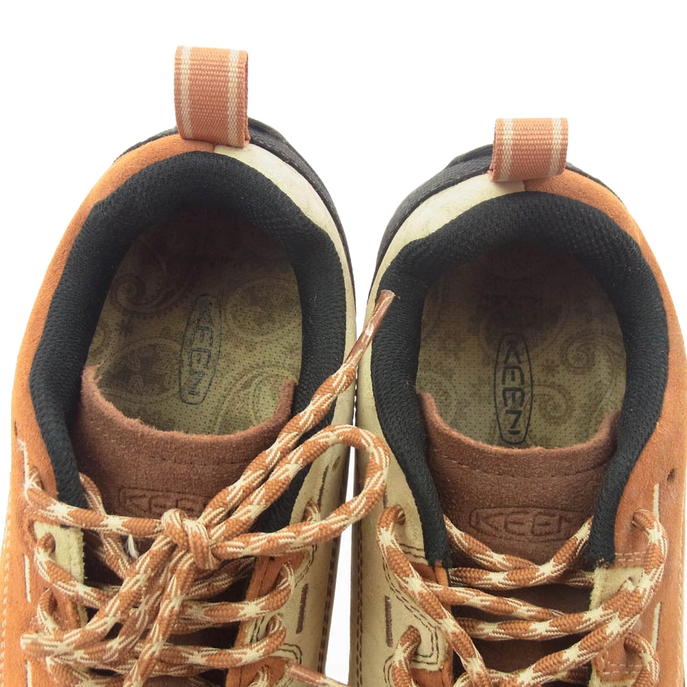 KEEN キーン JASPER ジャスパー ウォータープルーフ シューズ オレンジ系 ライトブラウン系 25cm【極上美品】【中古】