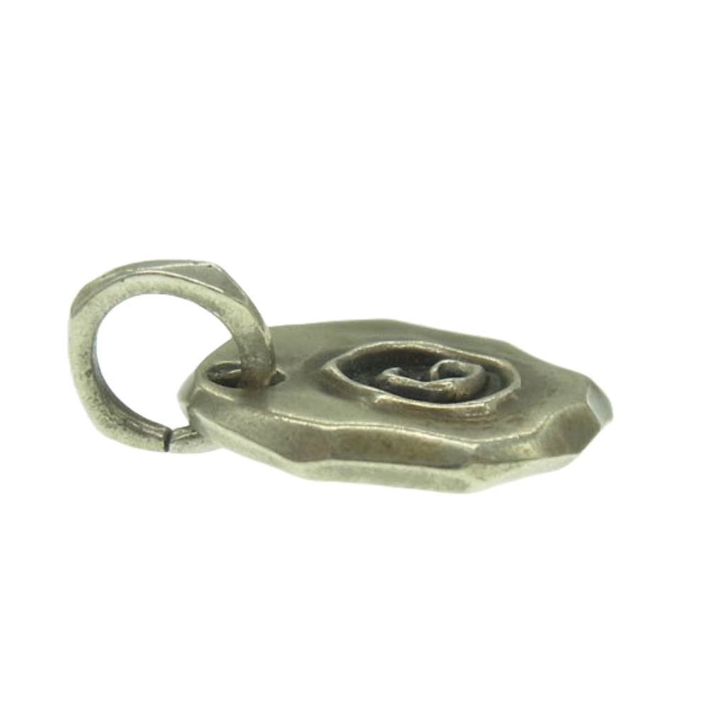 GARNI ガルニ G Stamp Chip Pendant Gスタンプ チップ メタル タタキ ペンダントトップ シルバー系【中古】