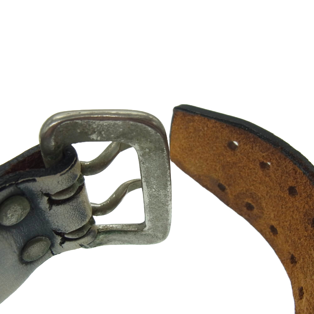 WOLF'S HEAD ウルフズヘッド レザー スタッズ ブレスレット オフホワイト系【中古】