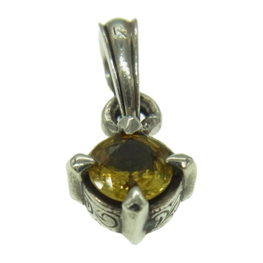 アンチドートバイヤーズクラブ ストーン付き ペンダントトップ シルバー系 イエロー系【中古】