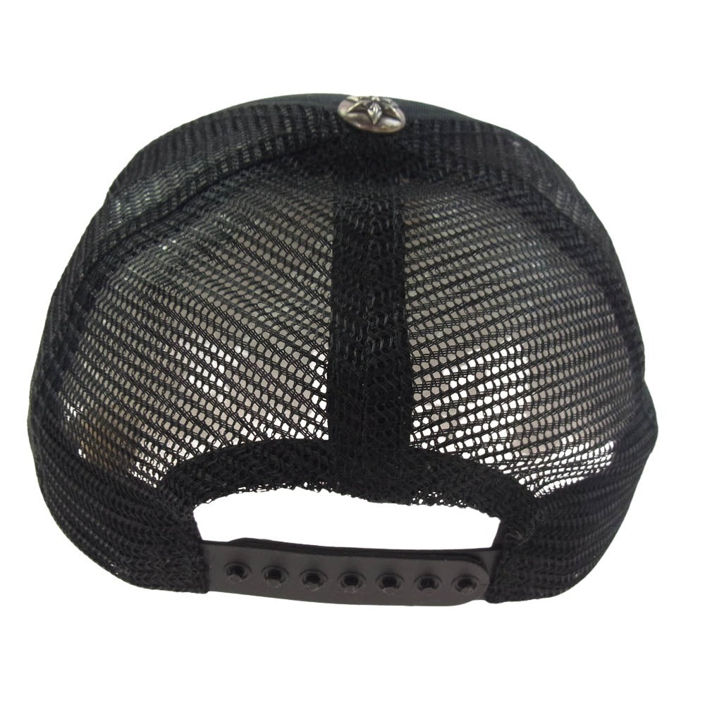CHROME HEARTS クロムハーツ（原本無） TRUCKER CAP 3 STARS 3 スター パッチ トラッカー メッシュ キャップ ブラック系【中古】