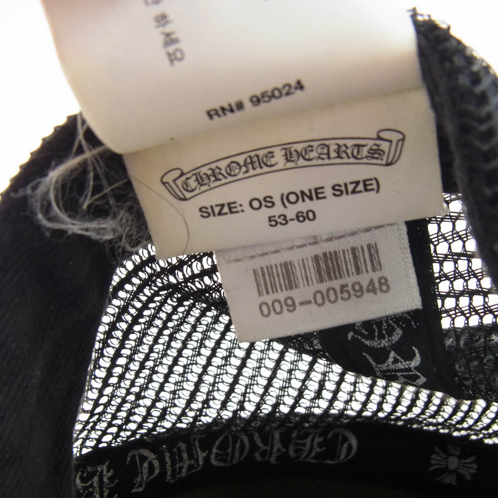 CHROME HEARTS クロムハーツ（原本無） TRUCKER CAP 3 STARS 3 スター パッチ トラッカー メッシュ キャップ ブラック系【中古】