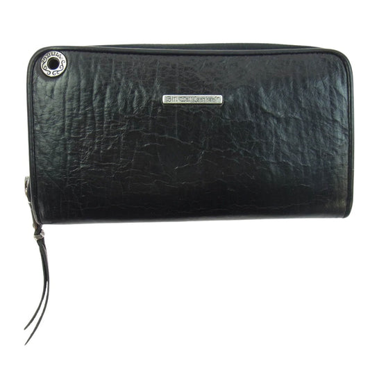 BILL WALL LEATHER ビルウォールレザー レザー ラウンドジップ ロング ウォレット 長財布 ブラック系【中古】