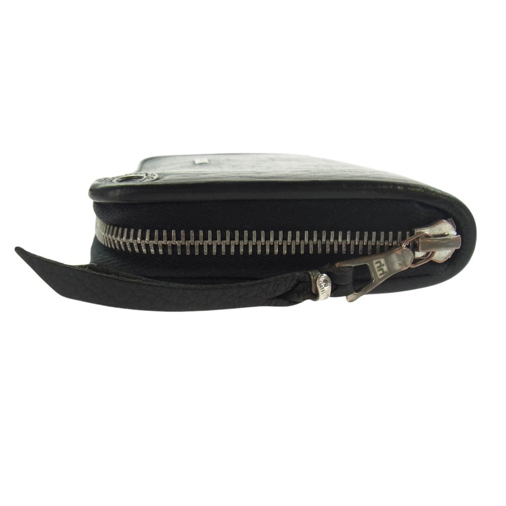 BILL WALL LEATHER ビルウォールレザー レザー ラウンドジップ ロング ウォレット 長財布 ブラック系【中古】