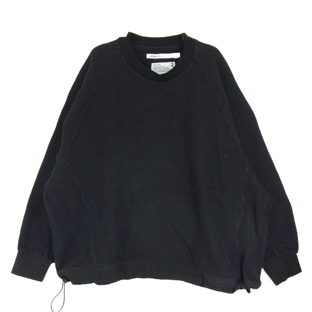 WHITE MOUNTAINEERING ホワイトマウンテニアリング 23SS WM2371510 RASCHEL RAGLAN OVER SIZED PULLOVER ラッセル ラグラン オーバーサイズ プルオーバー カットソー ブラック系 2【中古】