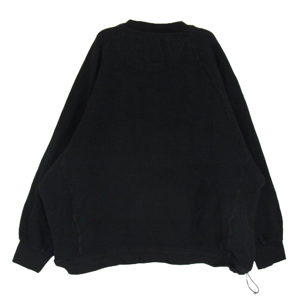 WHITE MOUNTAINEERING ホワイトマウンテニアリング 23SS WM2371510 RASCHEL RAGLAN OVER SIZED PULLOVER ラッセル ラグラン オーバーサイズ プルオーバー カットソー ブラック系 2【中古】