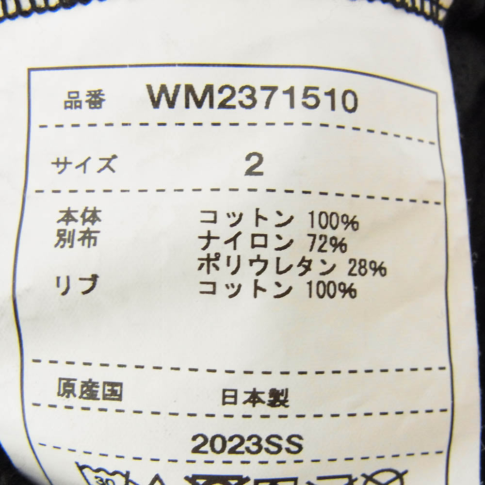 WHITE MOUNTAINEERING ホワイトマウンテニアリング 23SS WM2371510 RASCHEL RAGLAN OVER SIZED PULLOVER ラッセル ラグラン オーバーサイズ プルオーバー カットソー ブラック系 2【中古】