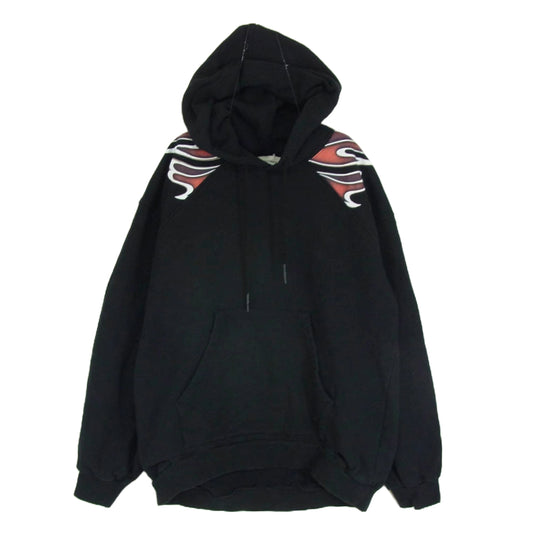 フォーサムワン 78000665 TN WAVE HOODIE プリント プルオーバー パーカー ブラック系 50【中古】