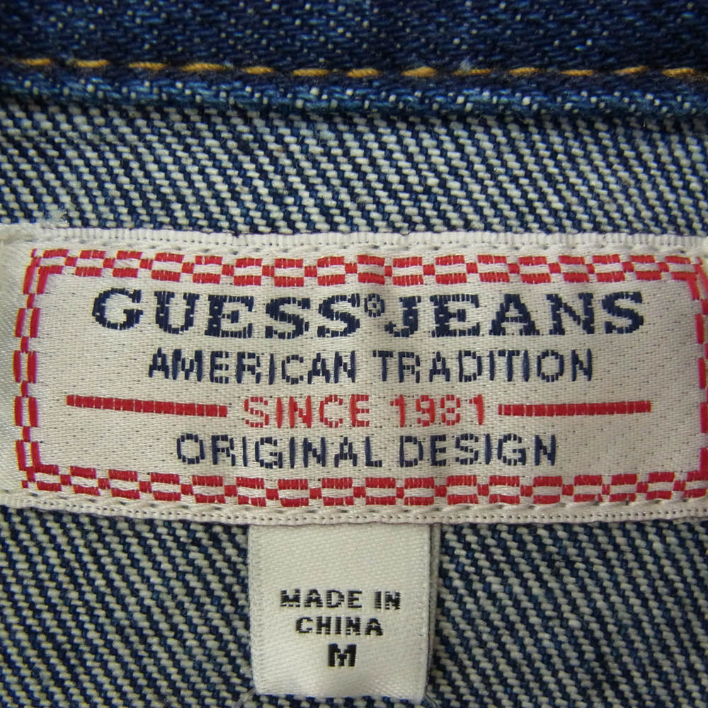 WIND AND SEA ウィンダンシー × GUESS ゲス バックプリント デニム ジャケット インディゴブルー系 M【中古】