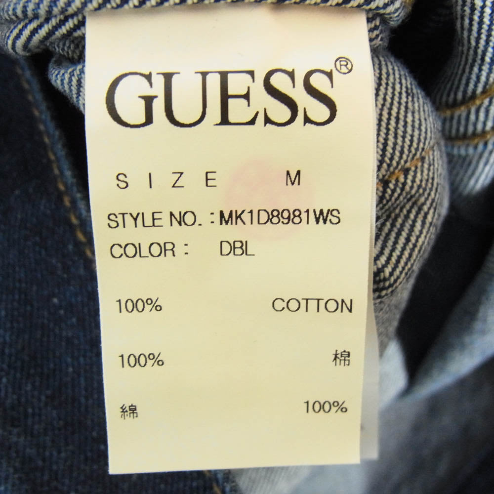 WIND AND SEA ウィンダンシー × GUESS ゲス バックプリント デニム ジャケット インディゴブルー系 M【中古】
