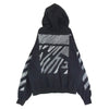 OFF-WHITE オフホワイト OMBE015S23FLE001 BLACK SPORTS JACKET WITH CONTRASTING EMBROIDERY バック 刺繍 ジップアップ パーカー ブラック系 XXL【中古】