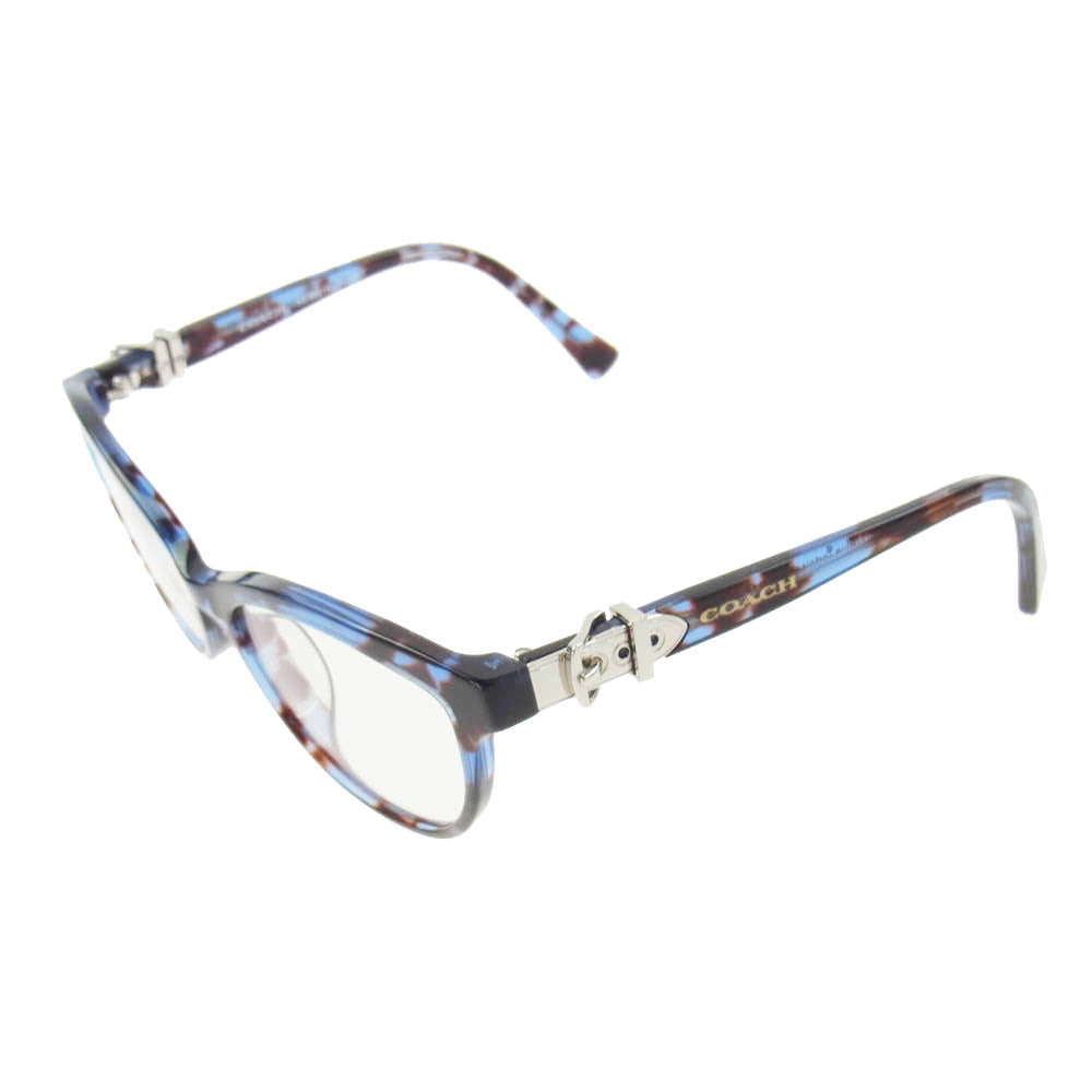 COACH コーチ HC6087F ウェリントン ユニバーサルフィット 眼鏡 メガネ アイウェア フレーム：ブルー系、ブラウン系 53□16　135【中古】