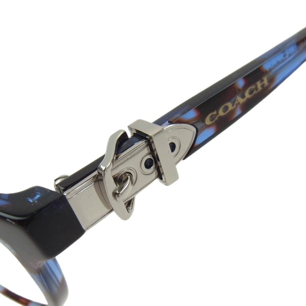 COACH コーチ HC6087F ウェリントン ユニバーサルフィット 眼鏡 メガネ アイウェア フレーム：ブルー系、ブラウン系 53□16　135【中古】