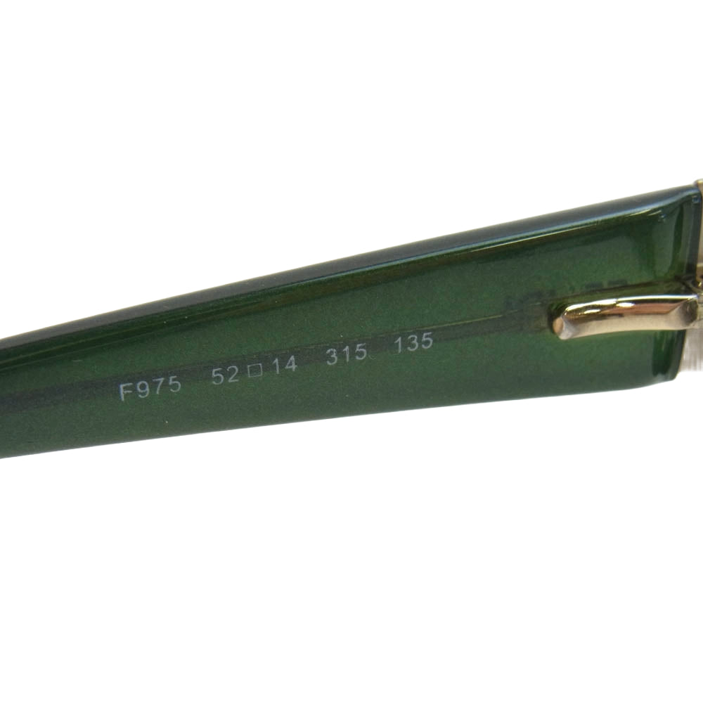 FENDI フェンディ F975 イタリア製 眼鏡 メガネ アイウェア フレーム：グリーン系 52□14【中古】