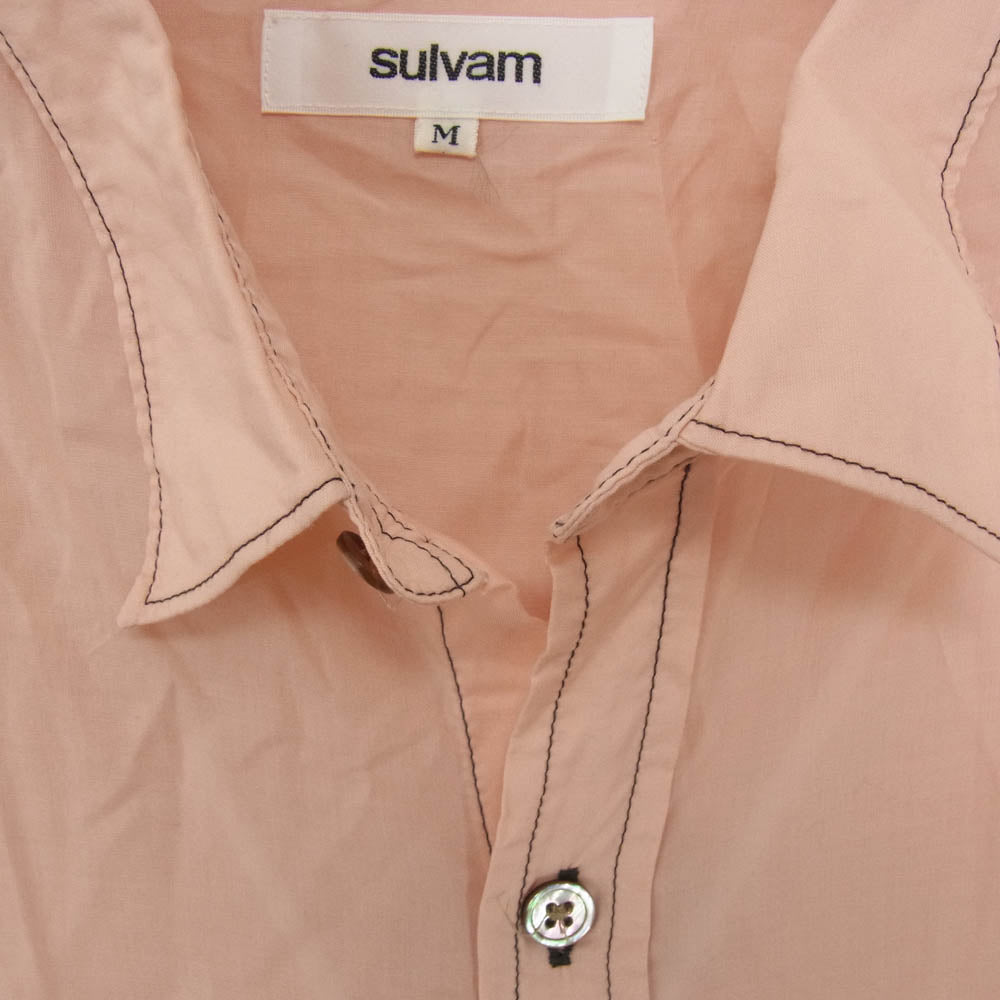 サルバム SJ-B05-020 ロング オーバー 長袖 シャツ ピンク系 M【中古】