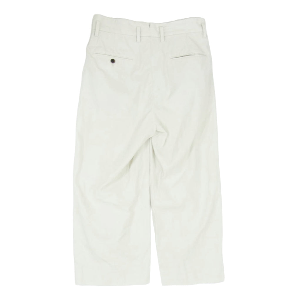ウル 20SS 20SCG08 COTTON GABARDINE 2TUCK PANTS コットン ギャバ 2タック パンツ オフホワイト系 1【中古】
