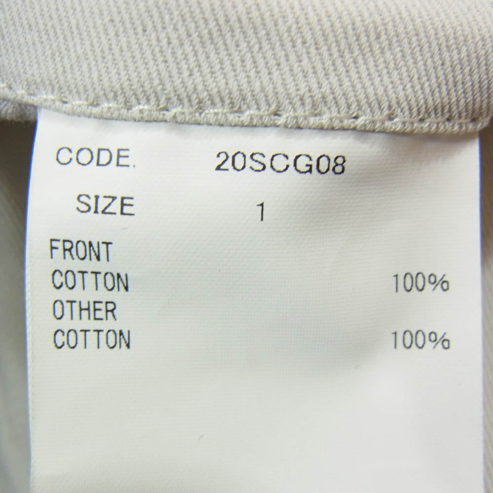 ウル 20SS 20SCG08 COTTON GABARDINE 2TUCK PANTS コットン ギャバ 2タック パンツ オフホワイト系 1【中古】