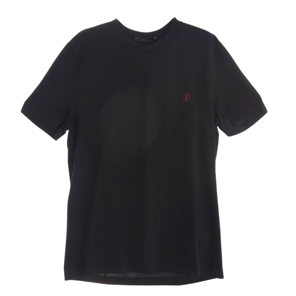 LOUIS VUITTON ルイ・ヴィトン 19SS サークル LV 刺繍 ロゴ 半袖 Tシャツ ブラック S ブラック系 S【新古品】【未使用】【中古】