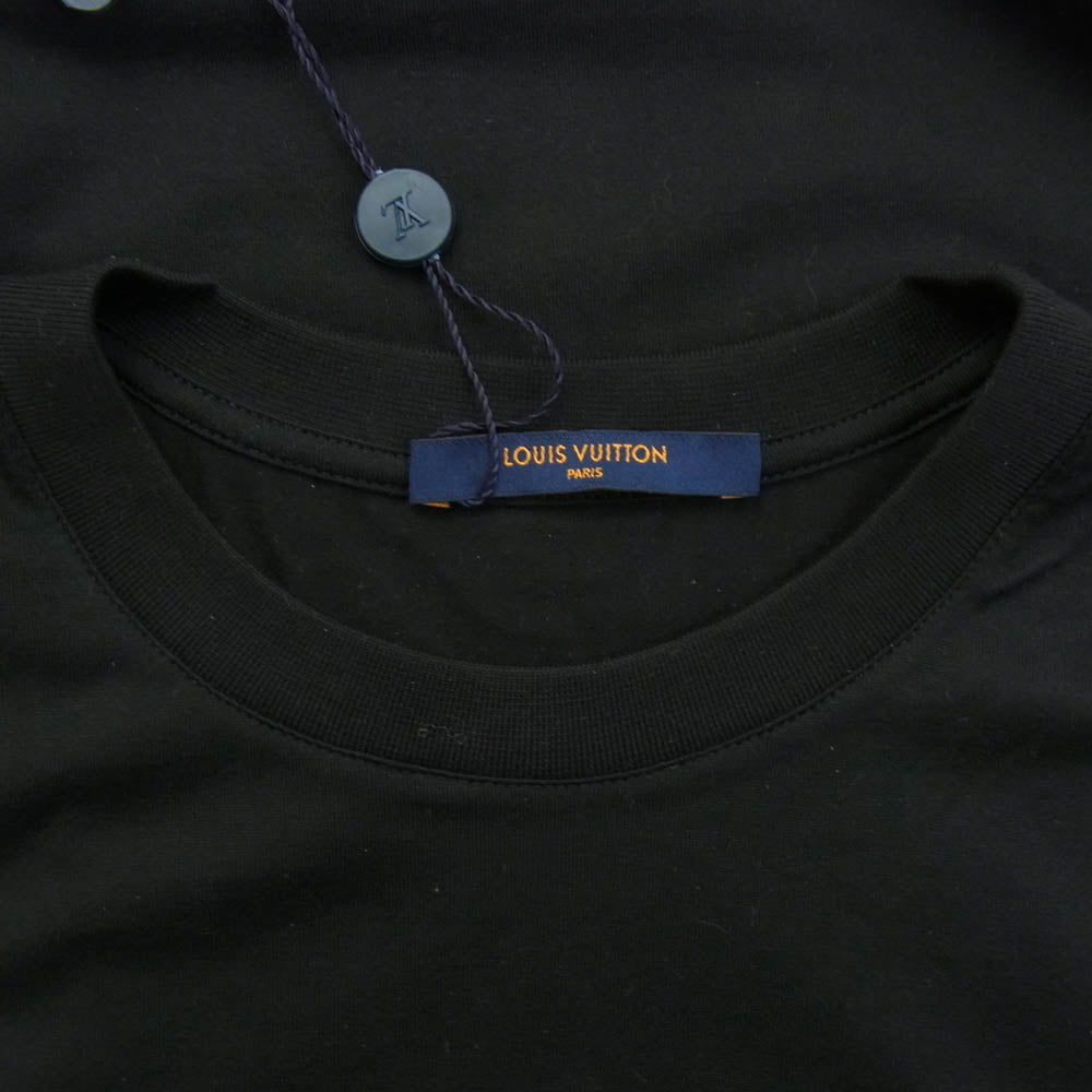 LOUIS VUITTON ルイ・ヴィトン 19SS サークル LV 刺繍 ロゴ 半袖 Tシャツ ブラック S ブラック系 S【新古品】【未使用】【中古】