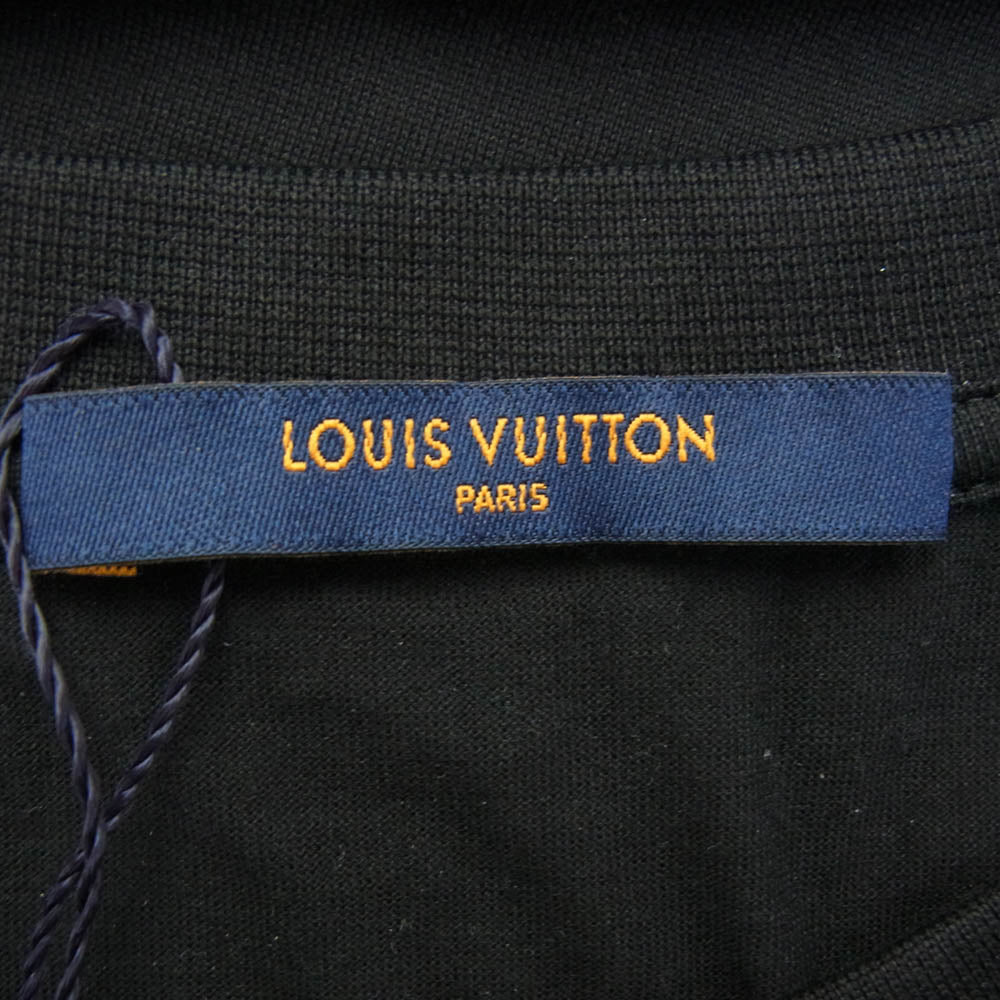 LOUIS VUITTON ルイ・ヴィトン 19SS サークル LV 刺繍 ロゴ 半袖 Tシャツ ブラック S ブラック系 S【新古品】【未使用】【中古】