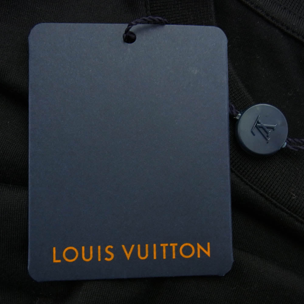 LOUIS VUITTON ルイ・ヴィトン 19SS サークル LV 刺繍 ロゴ 半袖 Tシャツ ブラック S ブラック系 S【新古品】【未使用】【中古】