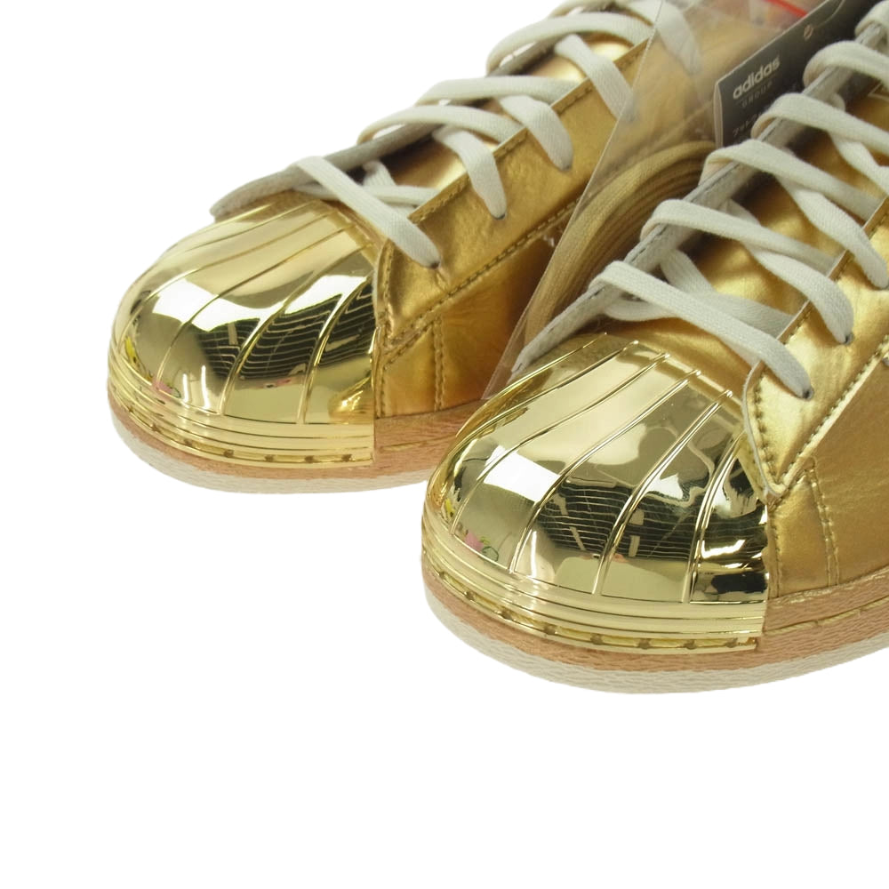 adidas アディダス S82742 SUPERSTAR 80S METALLIC スーパースター メタリック スニーカー ゴールド系 28.5cm【美品】【中古】