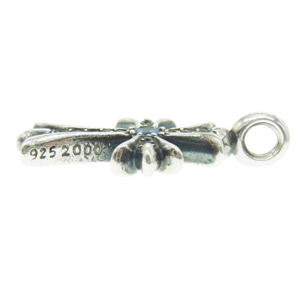 CHROME HEARTS クロムハーツ（原本有） TNY CRSF P SAP タイニーファット クロス PAVE パヴェ サファイア シルバー系【中古】