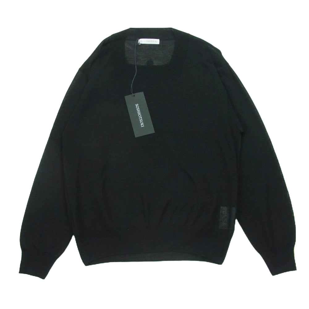 ソウシオオツキ 24SS S24SS14KNT SQUARE NECK KNIT スクエア ネック ニット ブラック系 44【中古】