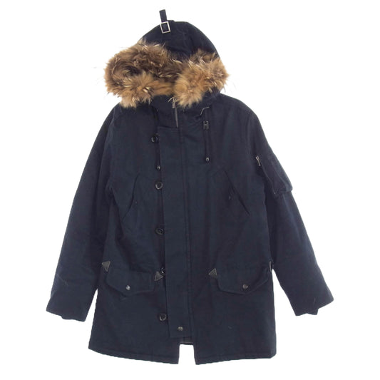 A.P.C. アーペーセー 24311-33291 コットン N-3B 中綿 モッズコート ネイビー S ネイビー系 S【中古】