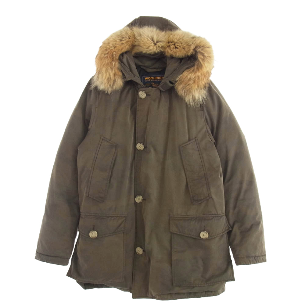 WOOLRICH ウールリッチ 1402066 ARCTIC PARKA アークティックパーカ カモフラ柄 コヨーテファー付 フーディダウン カーキ系 USA S カーキ系 USA /S【中古】