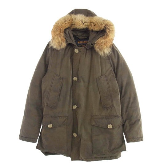 WOOLRICH ウールリッチ 1402066 ARCTIC PARKA アークティックパーカ カモフラ柄 コヨーテファー付 フーディダウン カーキ系 USA S カーキ系 USA /S【中古】