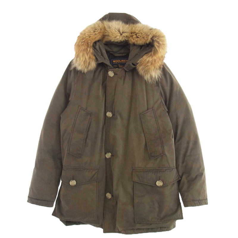 WOOLRICH ウールリッチ 1402066 ARCTIC PARKA アークティックパーカ カモフラ柄 コヨーテファー付 フーディダウン カーキ系 USA S カーキ系 USA /S【中古】