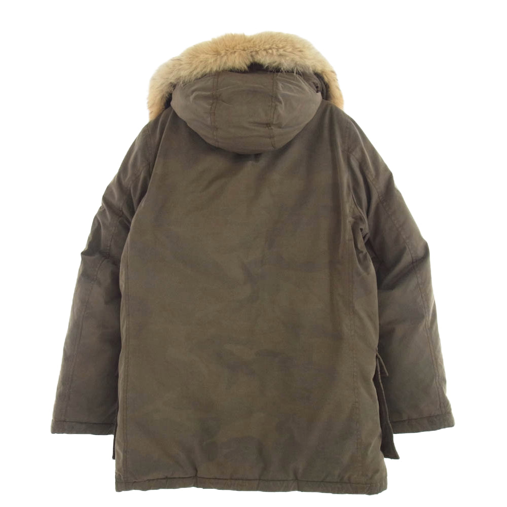 WOOLRICH ウールリッチ 1402066 ARCTIC PARKA アークティックパーカ カモフラ柄 コヨーテファー付 フーディダウン カーキ系 USA S カーキ系 USA /S【中古】