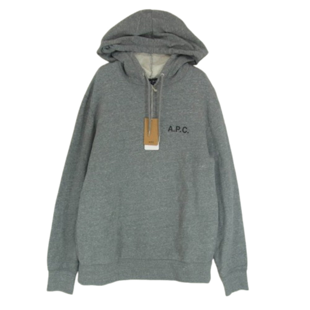 A.P.C. アーペーセー 24222-1-90332 ロゴ プリント プルオーバー パーカー グレー系 XS【新古品】【未使用】【中古】