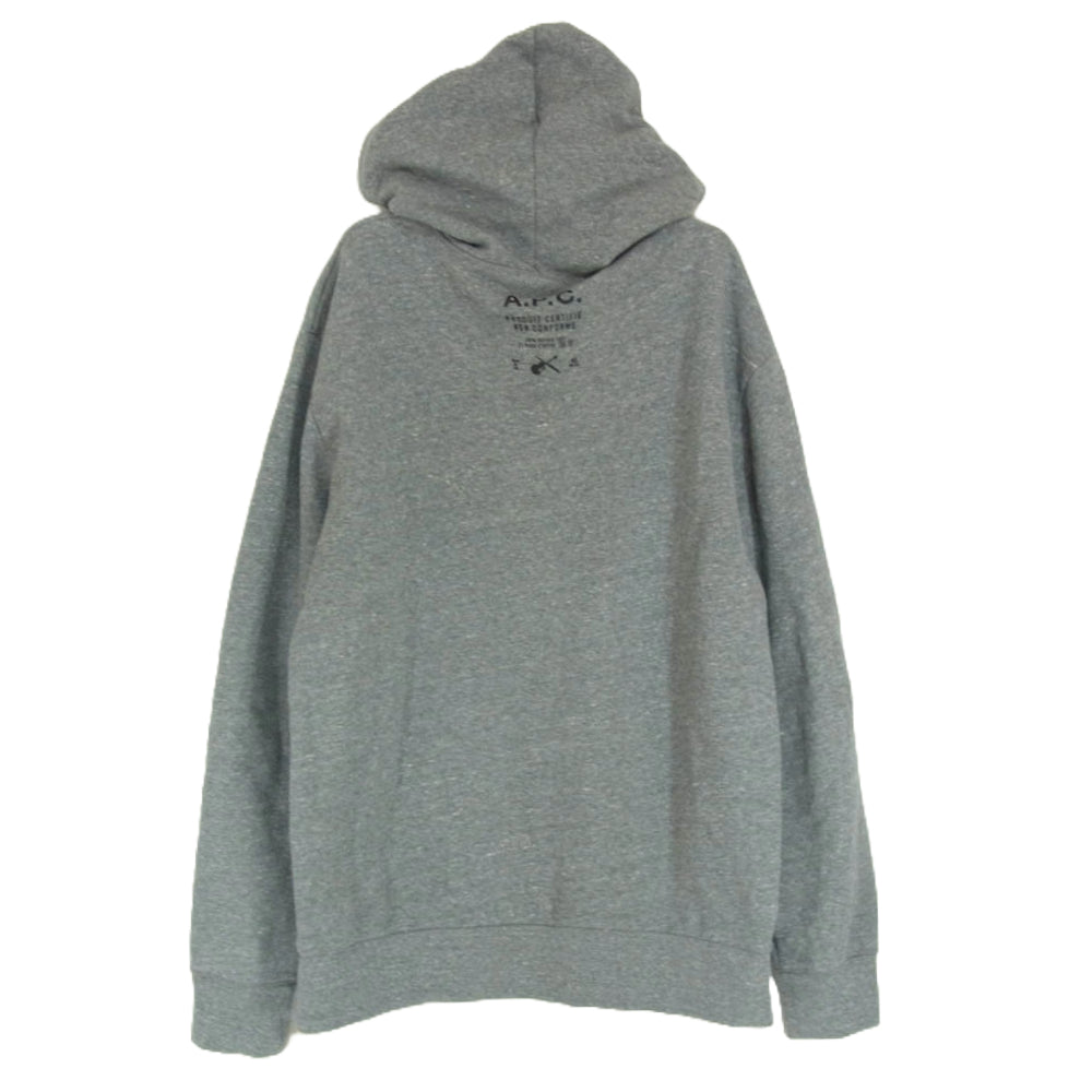 A.P.C. アーペーセー 24222-1-90332 ロゴ プリント プルオーバー パーカー グレー系 XS【新古品】【未使用】【中古】