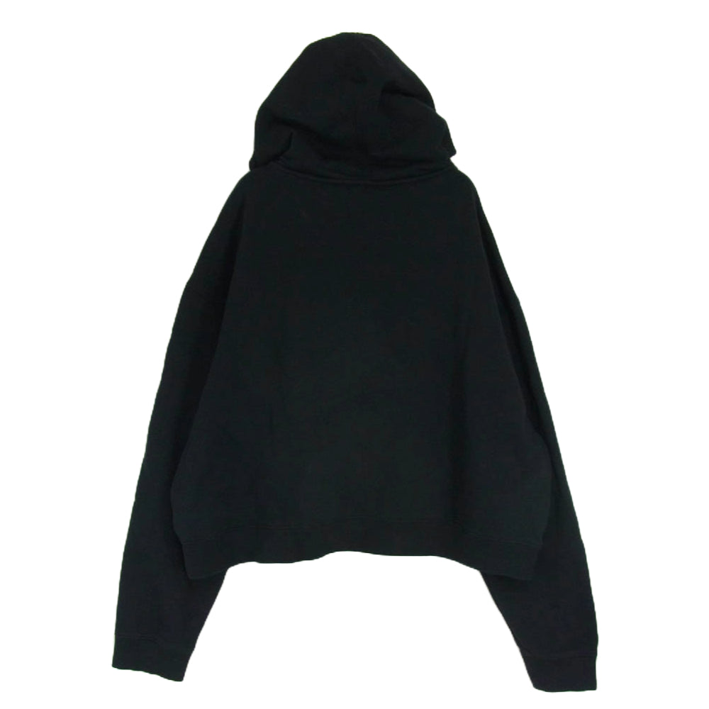 Stella McCartney ステラマッカートニー 530914SMW36 logo-print Hoodie プリント ロゴ クロップド プルオーバー パーカー ブラック系 44【新古品】【未使用】【中古】
