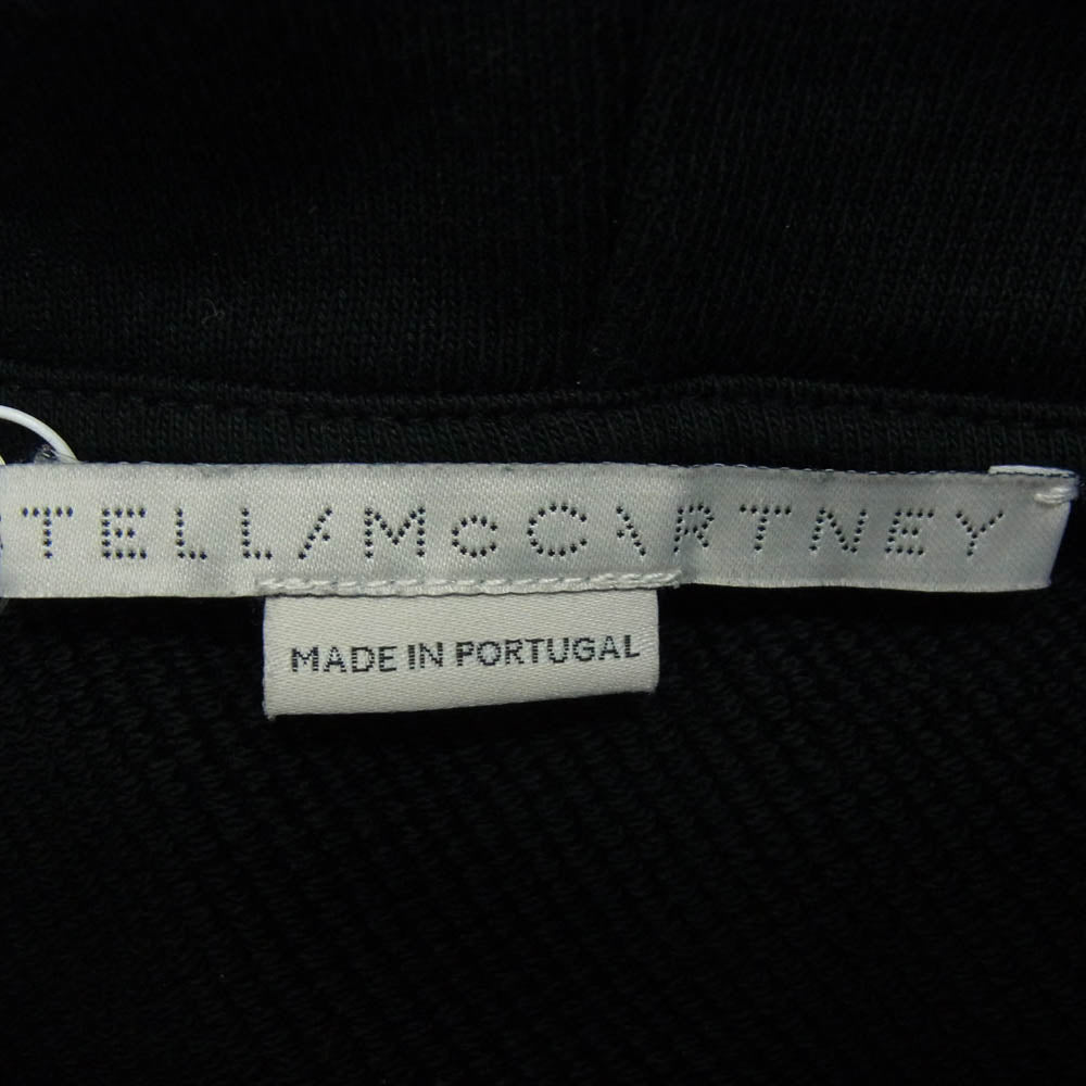 Stella McCartney ステラマッカートニー 530914SMW36 logo-print Hoodie プリント ロゴ クロップド プルオーバー パーカー ブラック系 44【新古品】【未使用】【中古】