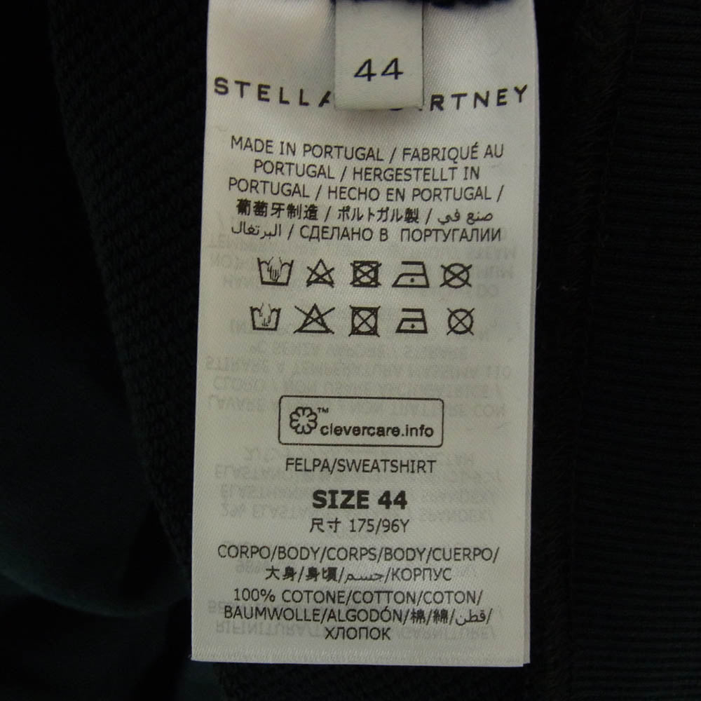 Stella McCartney ステラマッカートニー 530914SMW36 logo-print Hoodie プリント ロゴ クロップド プルオーバー パーカー ブラック系 44【新古品】【未使用】【中古】