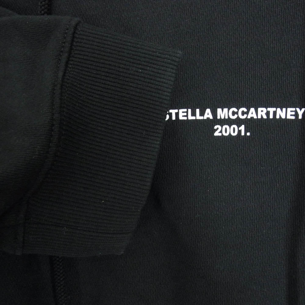 Stella McCartney ステラマッカートニー 530914SMW36 logo-print Hoodie プリント ロゴ クロップド プルオーバー パーカー ブラック系 44【新古品】【未使用】【中古】